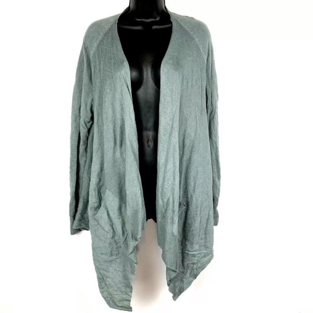 Worth S Cascade Cardigan Sweater Gray sparkle open cotton blend